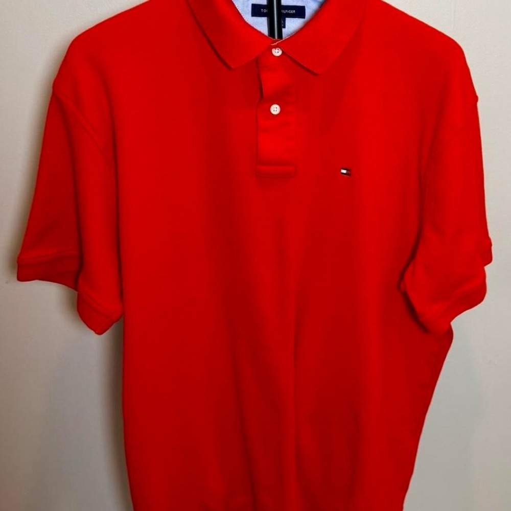 Tommy Hilfiger red polo shirt size XL